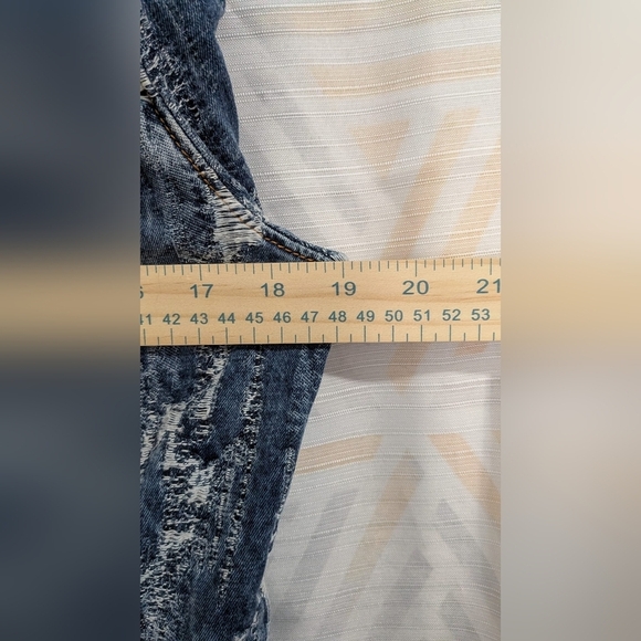 TRUE RELIGION Men's Danny Distressed Ripped Denim Jean Jacket Shredded SP - Picture 6 of 12